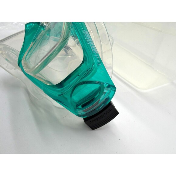 Sherwood Scuba Magnum Ex Purge Diving Mask Teal Silicone Hard Storage Case New - Picture 7 of 8